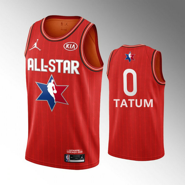 Camiseta Jayson Tatum 0 All Star 2020 Rojo Nino